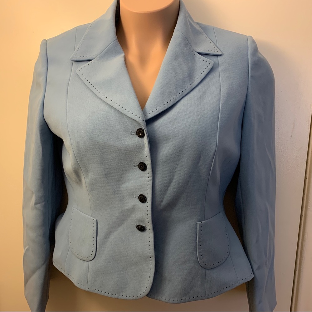 Women’s Tahari 14 Petite, Light Blue Blazer